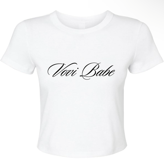VOVI BABE TEE WHITE(BLACK FONT)