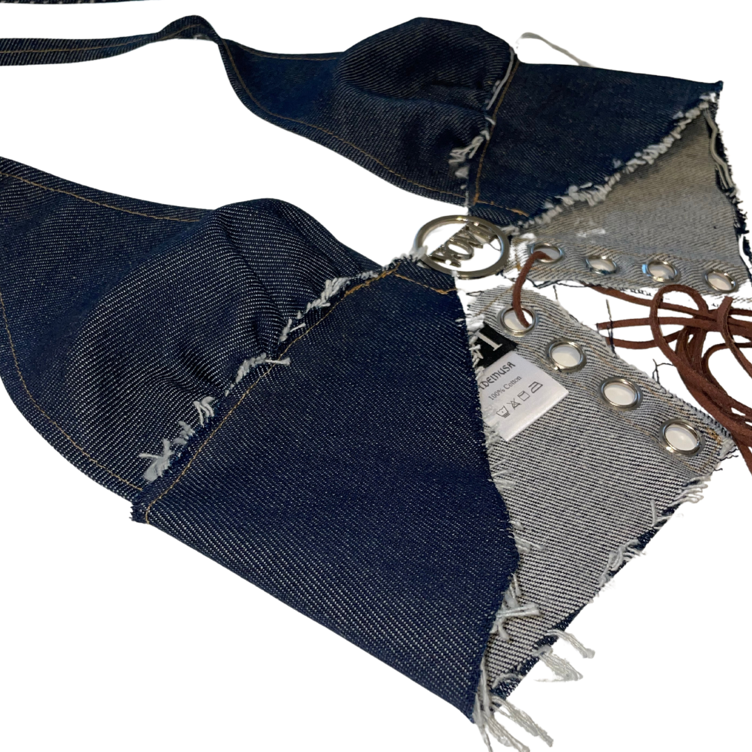 DARK DENIM BADDIE TOP