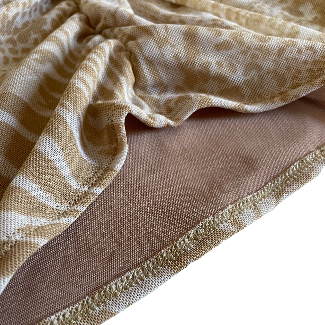 VACAY SKIRT (TAN PRINT)